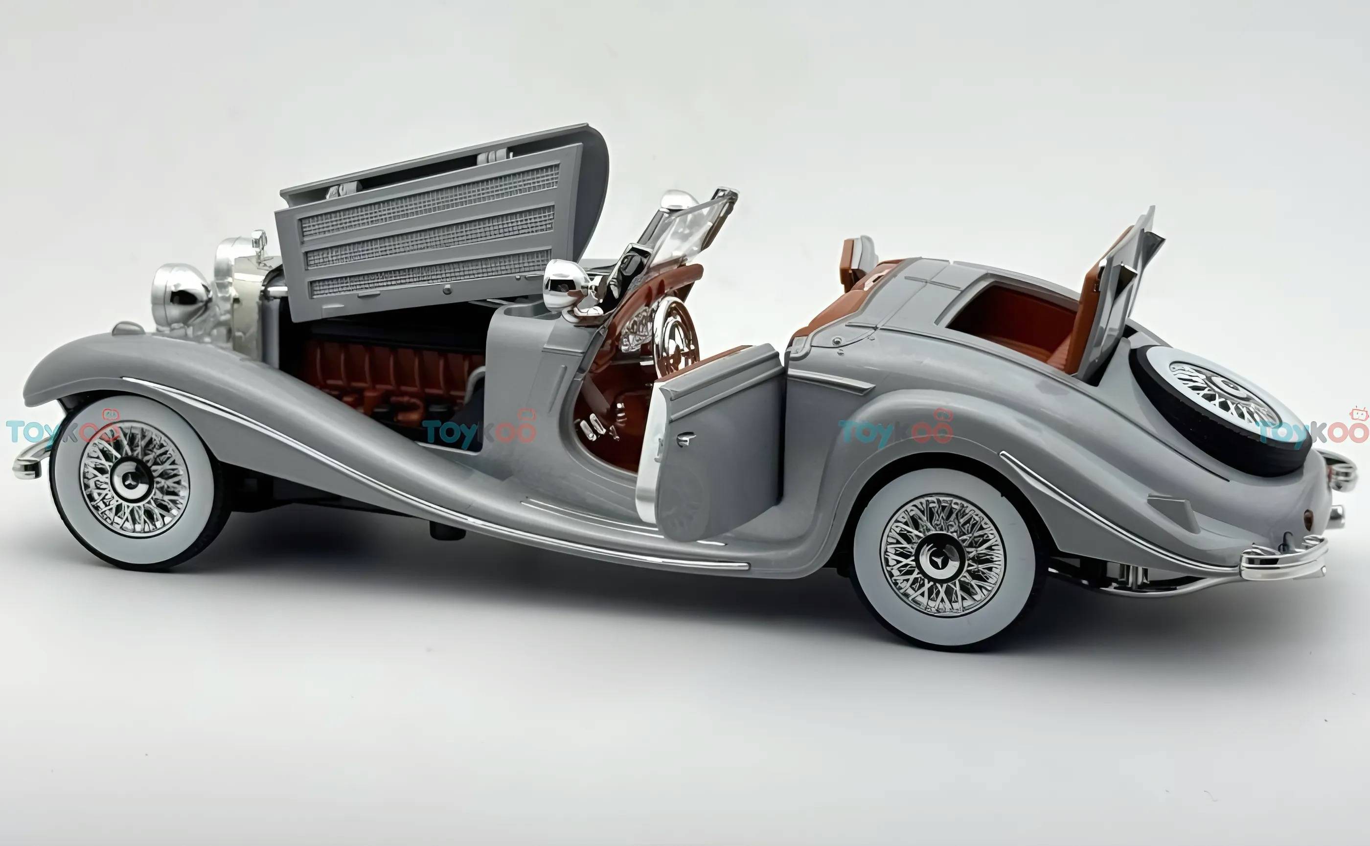 1936 Mercedes-Benz 500K 1:18 roadster  diecast scale model car - Big Size