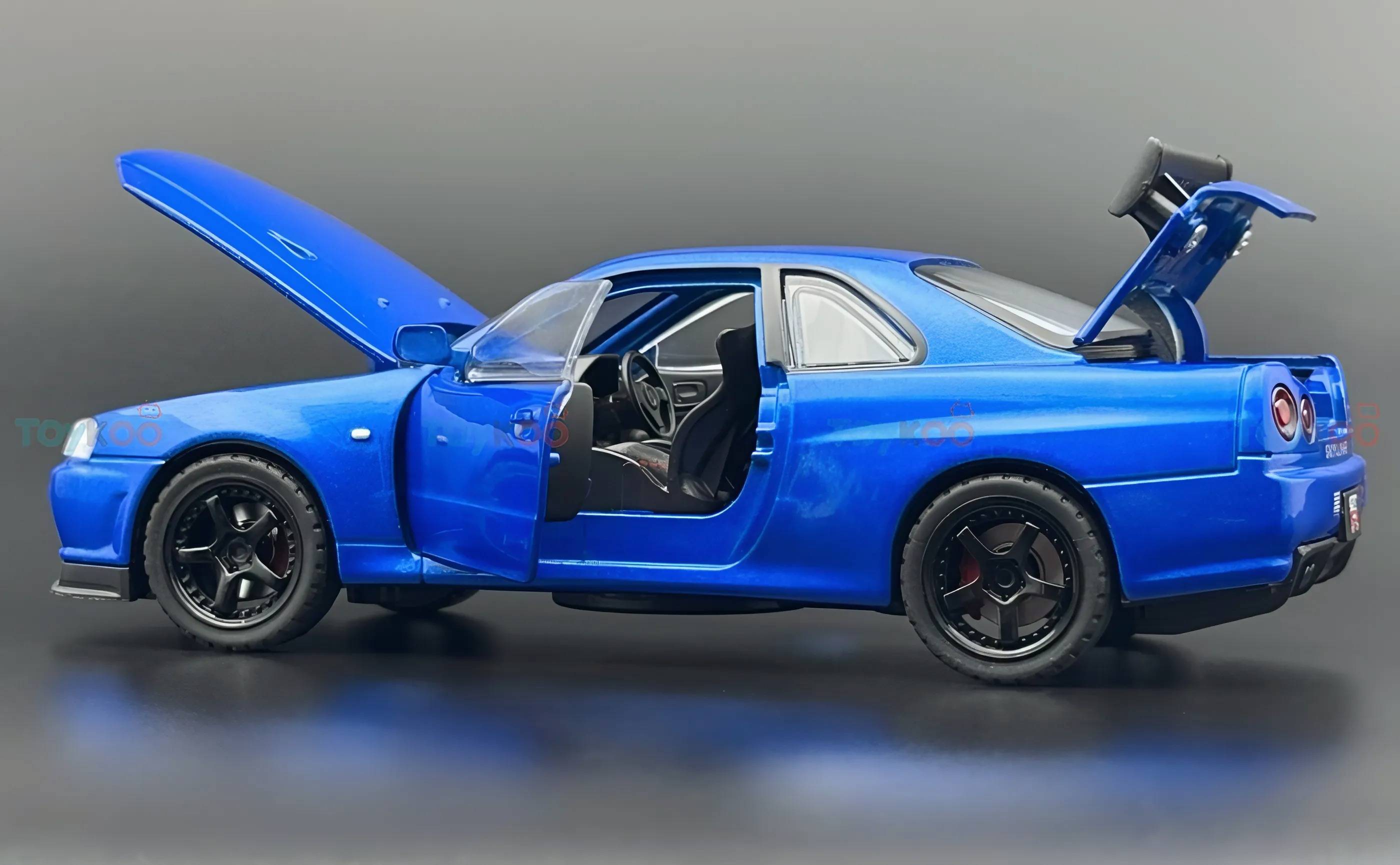 Nissan Skyline GT-R R34 Super Model 1:18 diecast scale model car miniature - Big Size