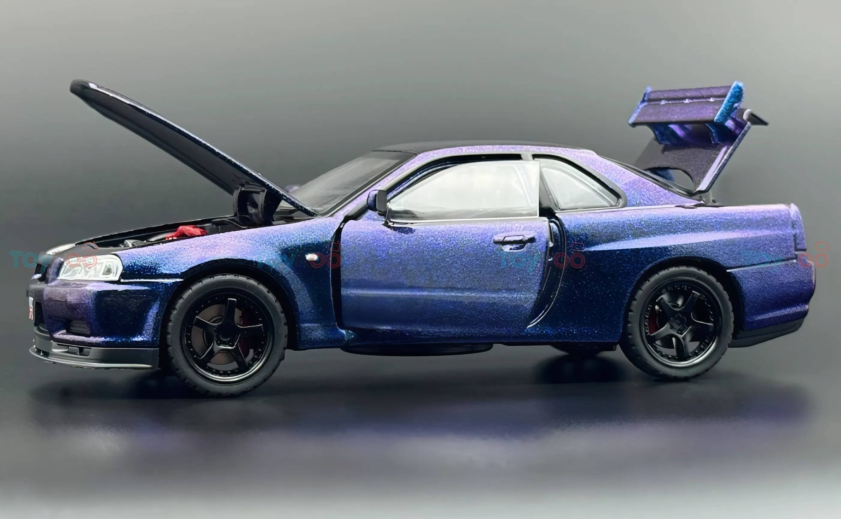 Nissan Skyline GT-R R34 Super Model 1:18 diecast scale model car miniature - Big Size