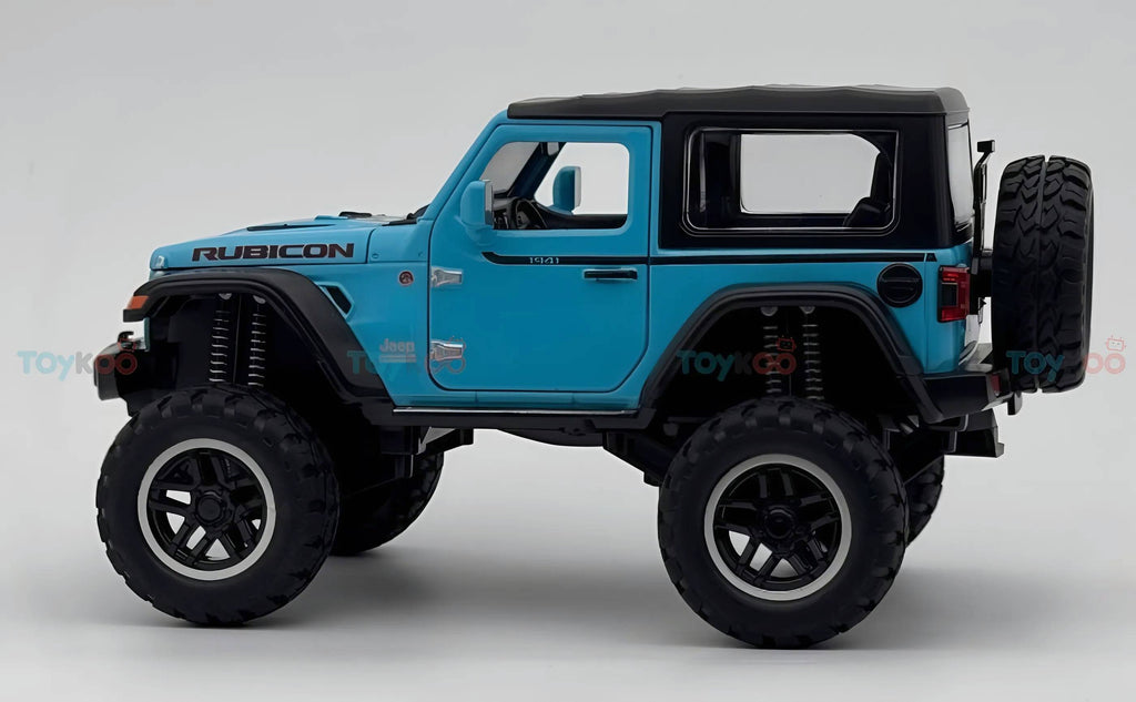Jeep Wrangler Rubicon 1:18 diecast Scale Model car with Removable Top  - Big Size
