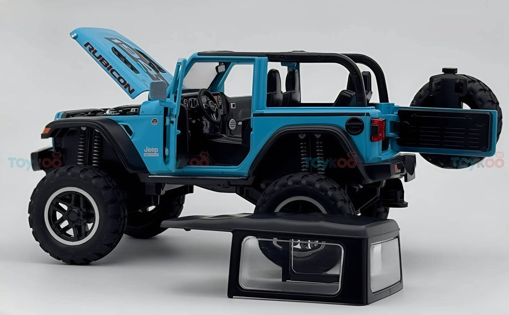 Jeep Wrangler Rubicon 1:18 diecast Scale Model car with Removable Top  - Big Size