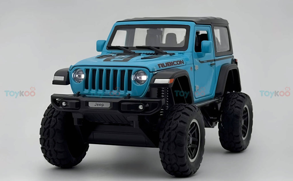 Jeep Wrangler Rubicon 1:18 diecast Scale Model car with Removable Top  - Big Size