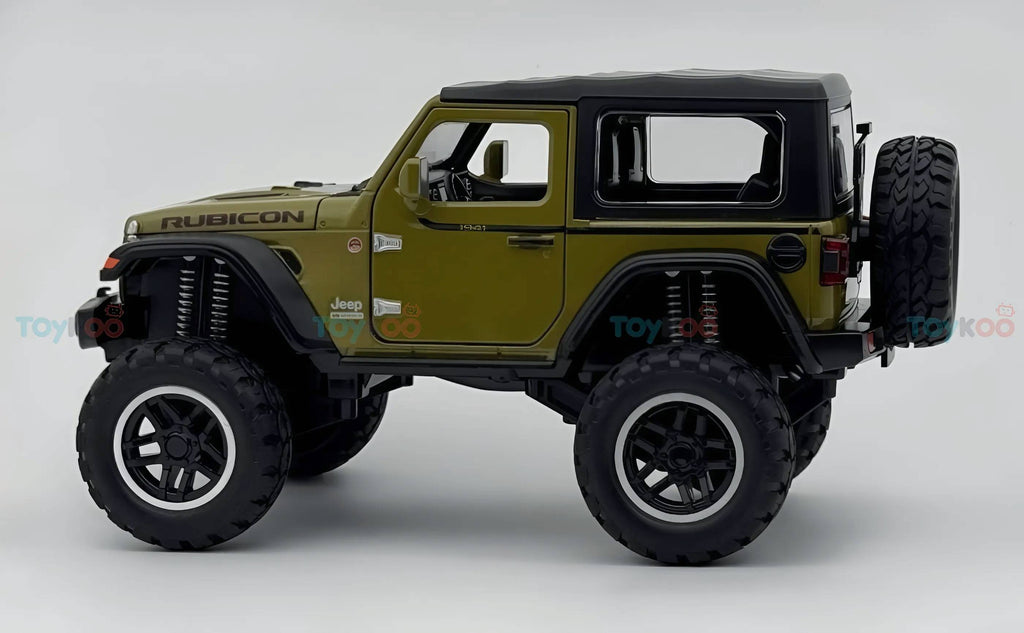 Jeep Wrangler Rubicon 1:18 diecast Scale Model car with Removable Top  - Big Size