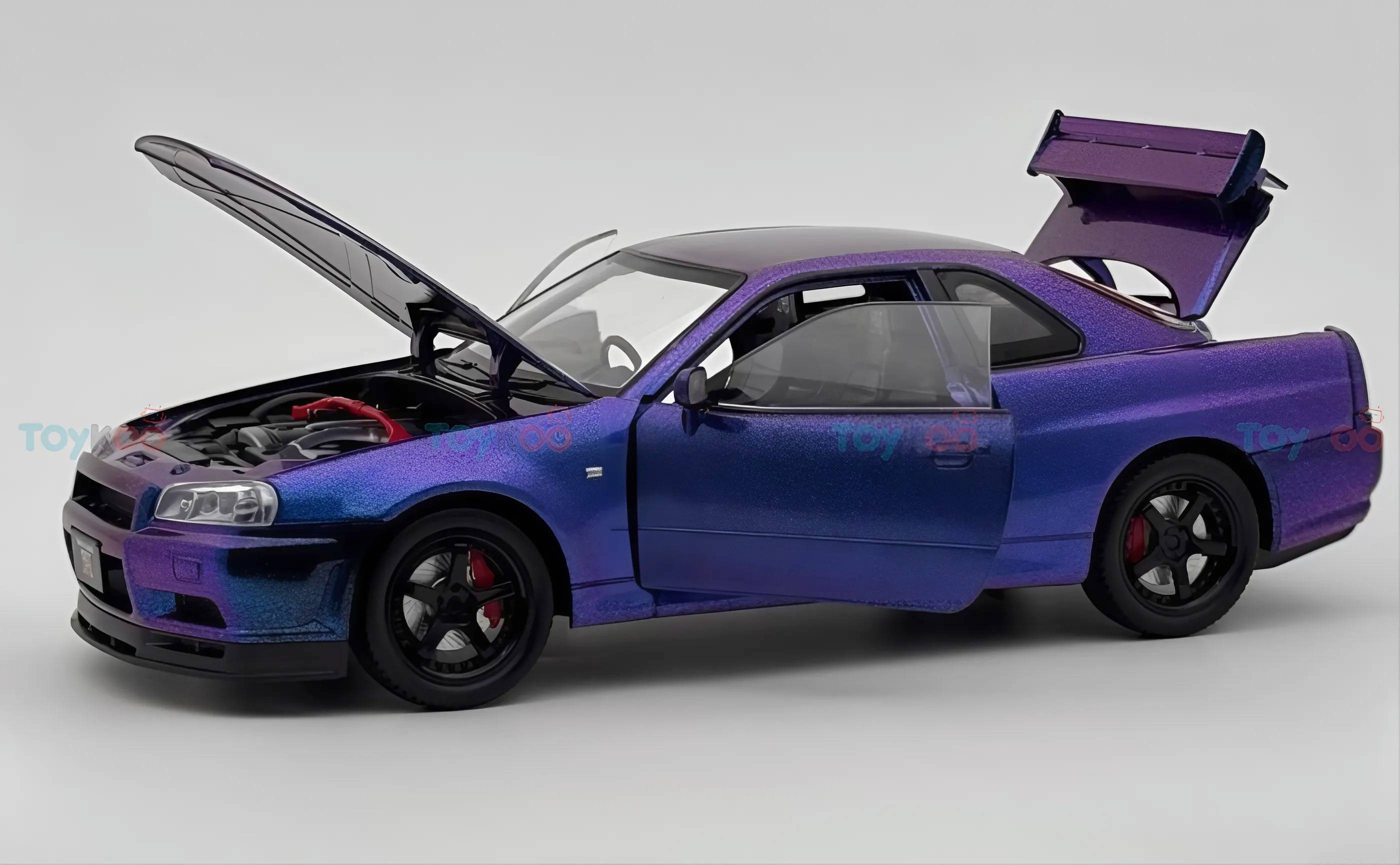 Nissan Skyline GT-R R34 Super Model 1:18 diecast scale model car miniature - Big Size