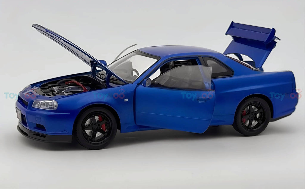 Nissan Skyline GT-R R34 Super Model 1:18 diecast scale model car miniature - Big Size