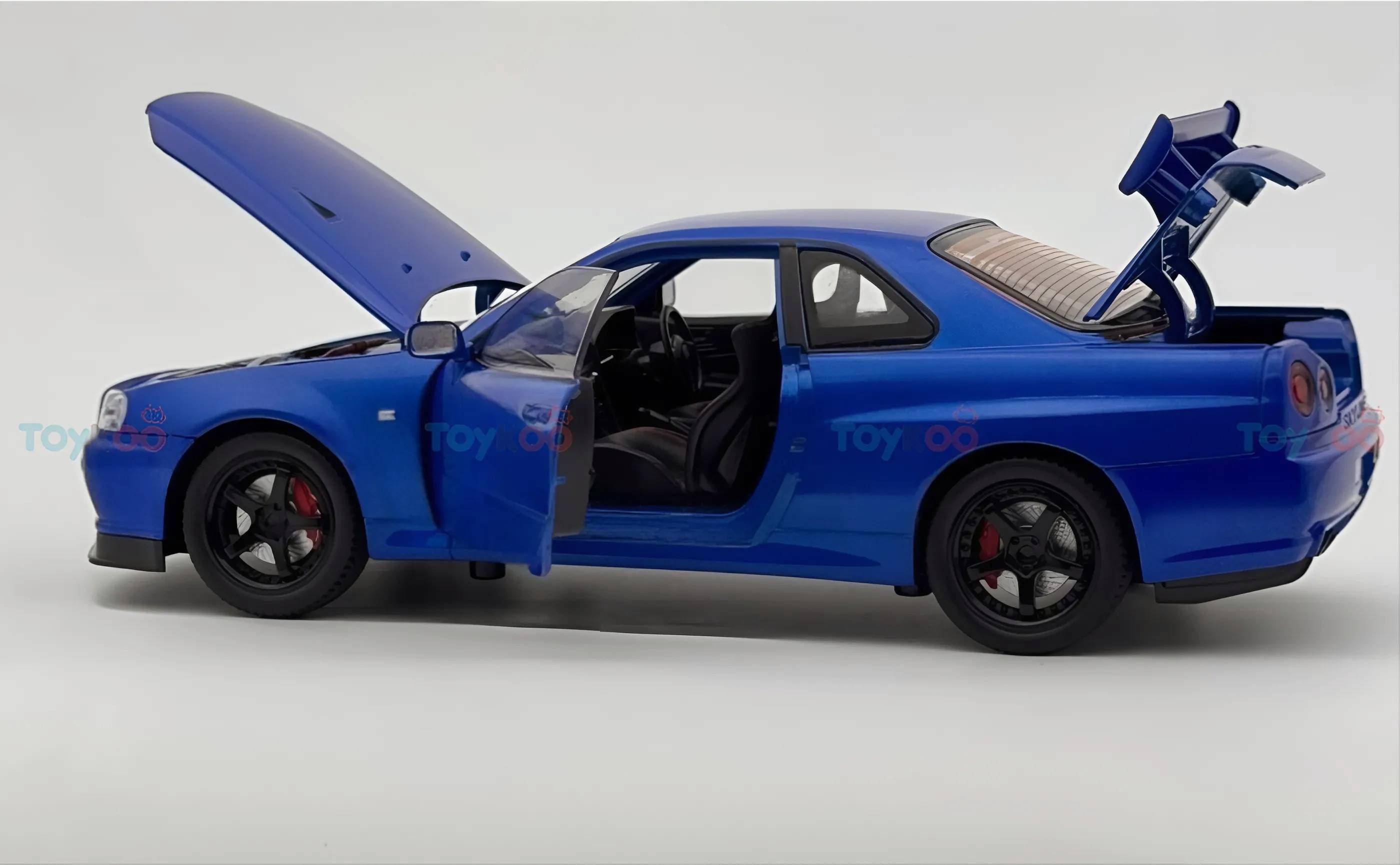 Nissan Skyline GT-R R34 Super Model 1:18 diecast scale model car miniature - Big Size