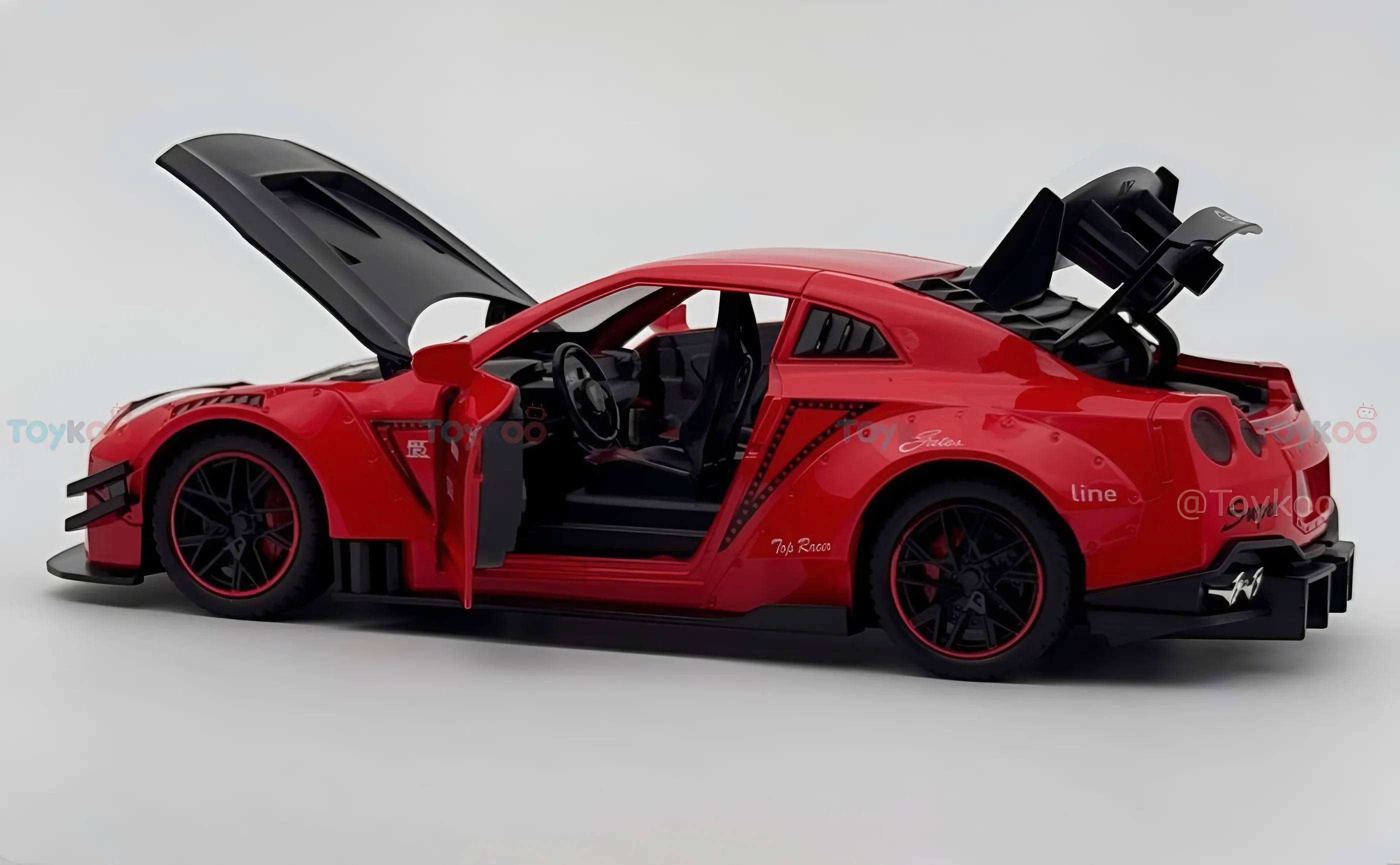 Nissan GTR-R R35 Schafer 1:18 diecast scale model miniature car - Big Size | Assorted Colors