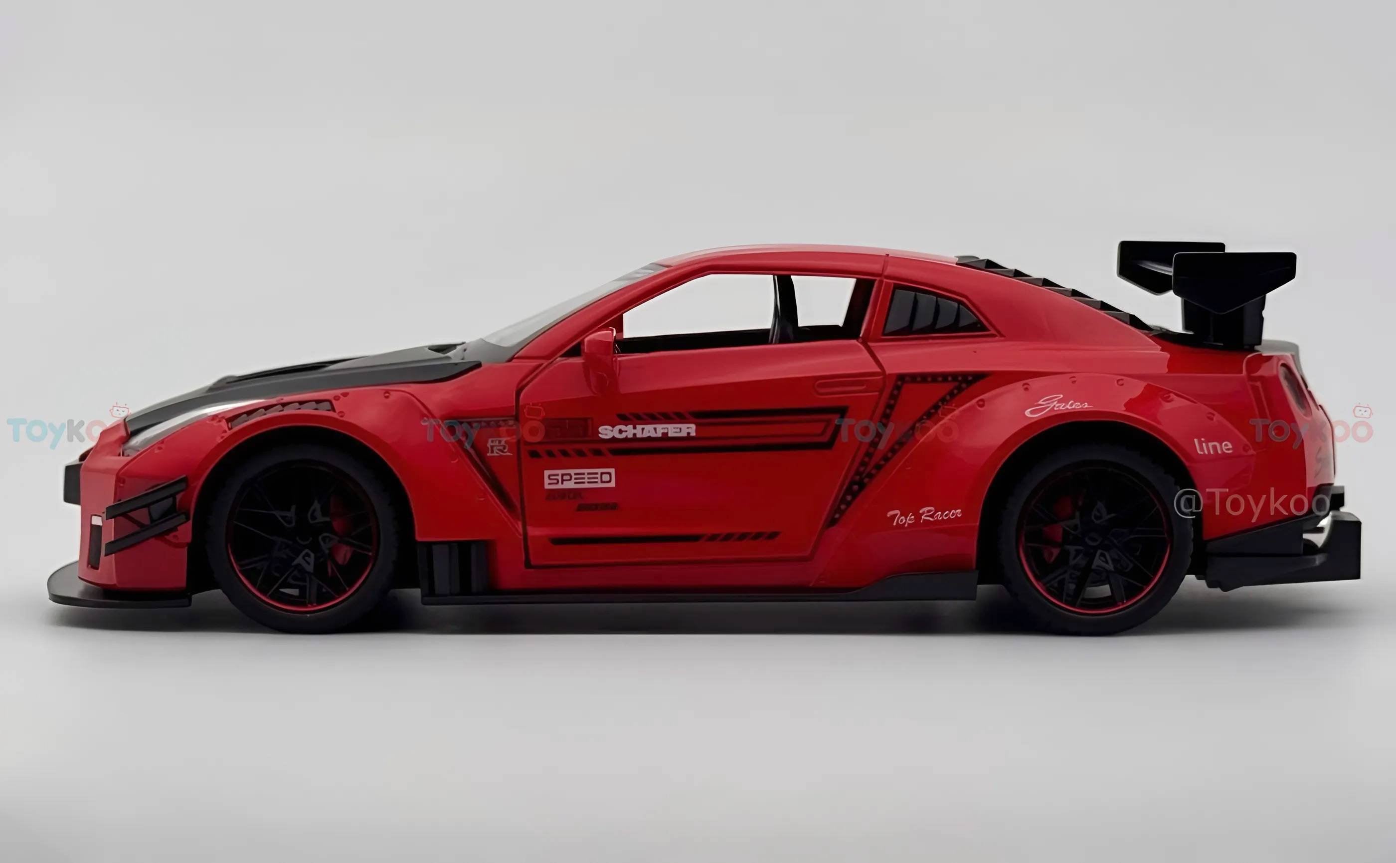 Nissan GTR-R R35 Schafer 1:18 diecast scale model miniature car - Big Size | Assorted Colors