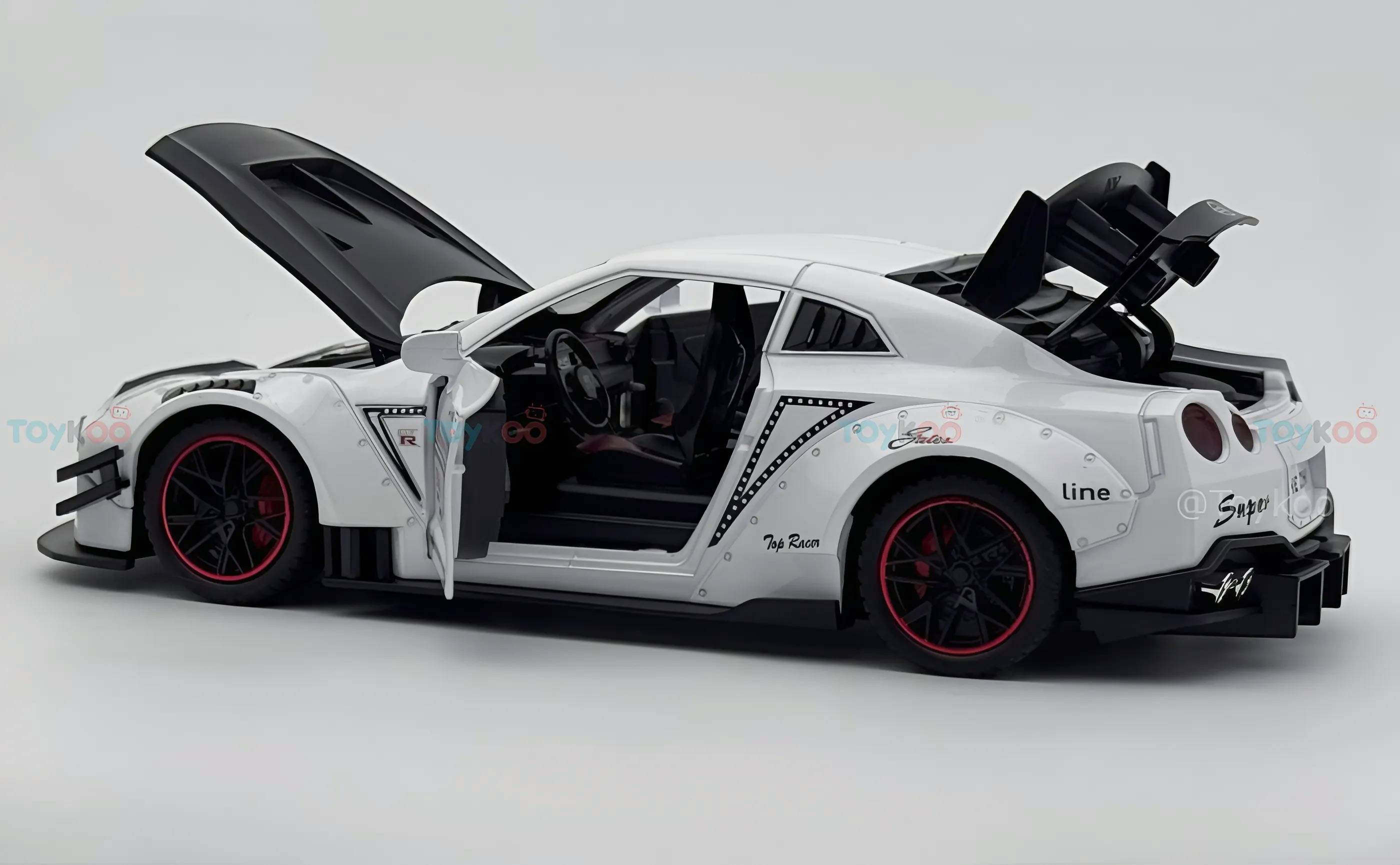 Nissan GTR-R R35 Schafer 1:18 diecast scale model miniature car - Big Size | Assorted Colors